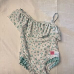 Ruffle Butts  Floral One-Shoulder Kids One Piece